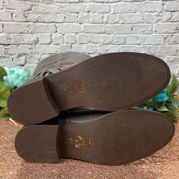 Journee Collection Meg Wide Calf Grey Tall Boots 8.5M-WC - Picture 4 of 13